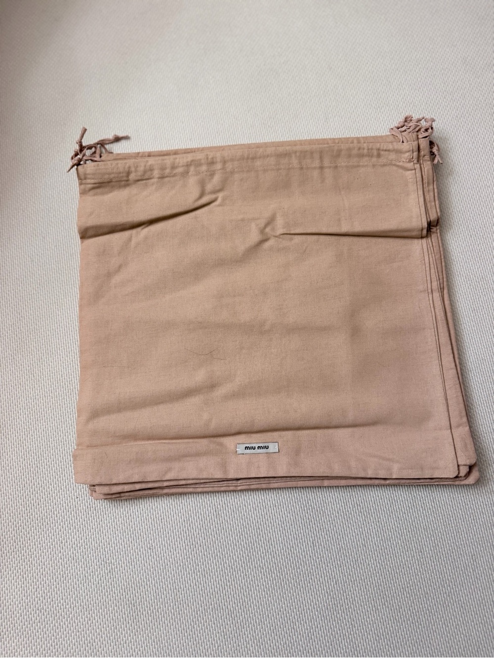 Miu Miu 2 Shoe Dust Bag / Storage Bag